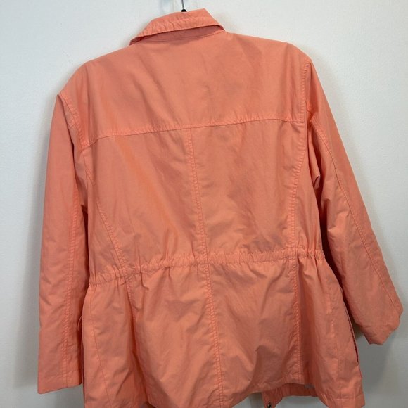 Talbots Water Resistant Cotton Anorak Jacket Peach Small - Picture 7 of 8